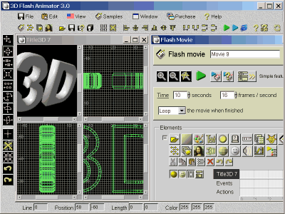 3D Flash Animator Screenshot